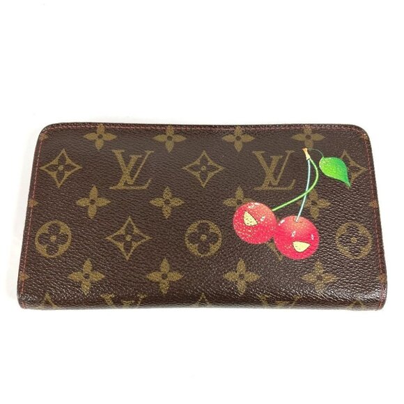 LOUIS VUITTON M95006 Monogram Cherry Takashi Murakami Porte Monet Zippy Wallet - Picture 1 of 16